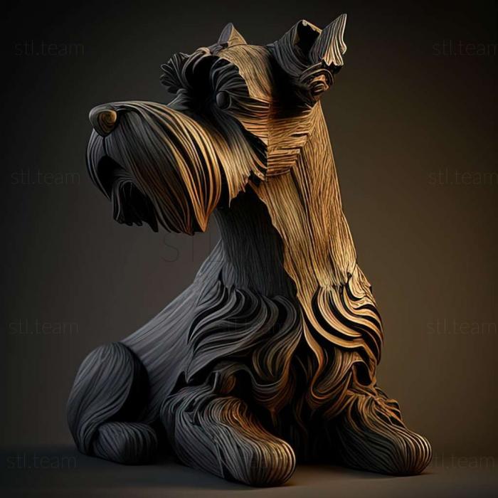 3D model Zwergschnauzer dog (STL)